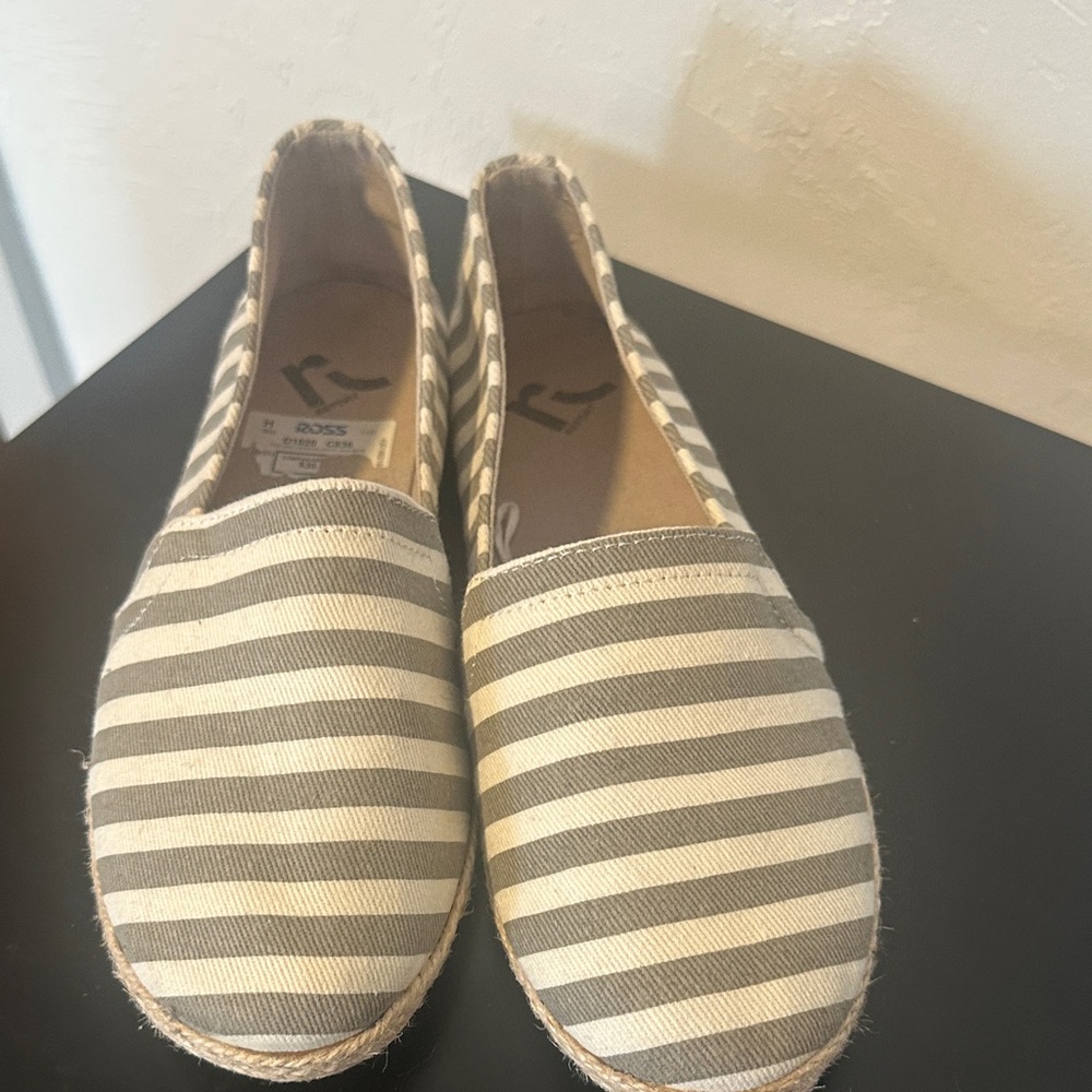 Striped Canvas Espadrilles